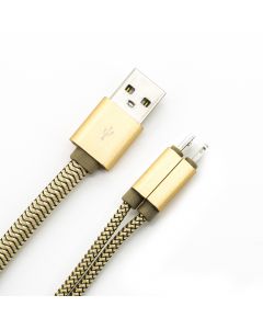 USB Peitsche zu Micro USB und Lightning Daten- und Ladekabel (1,0 Meter)