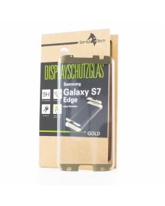 Panzerglas Schutzglas Samsung Galaxy S7 edge GOLD Schutz für Cases geeignet