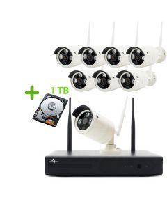 Funk Überwachungskamera 960P mit 8 Kameras für Außen inkl. 1TB Festplatte
