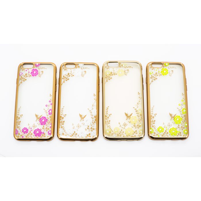 Trendige TPU Bumper Case mit trendigen Glitzersteinen und tollem Design