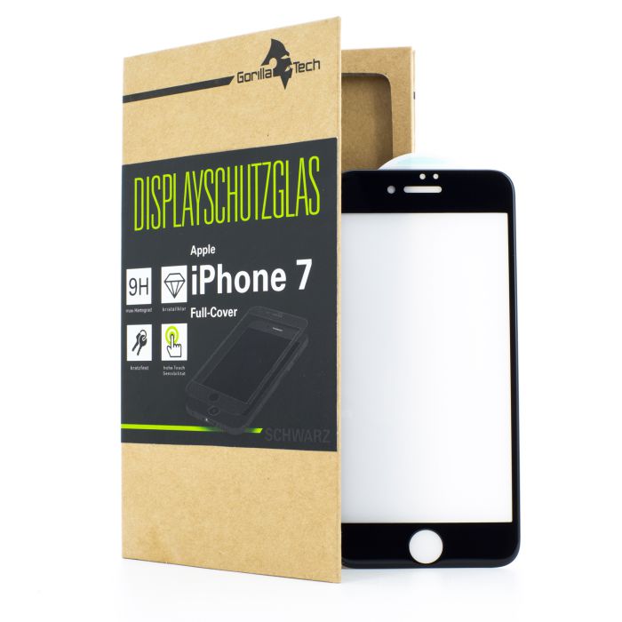 Apple iPhone 7 PLUS FULL-FRAME Schutzglas Displayschutz in SCHWARZ, ROT und WEISS