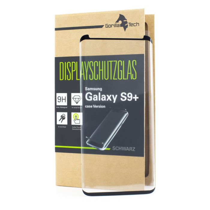 Samsung Galaxy S9 Plus Displayschutzglas 3D case Version -Schwarz